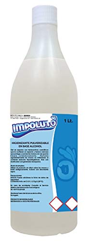 IMPOLUTO. Limpiador Higienizante Pulverizable Sin Aclarado en Base Alcohol para todo tipo de Superficies (1 Litro)