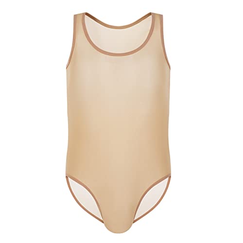 Moorun Tangas Para Mensexy Maillot De Lucha Libre Body De Malla Transparente Jock Correa Bulge Bolsa Gay Ropa Interior Coqueteo Erótico Persistente, Khaki, L