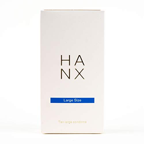 HANX Preservativos de gran tamaño | Látex natural, libre de espermicidas, vegano | Diseñado pensando en las mujeres (1 paquete de 10).