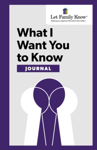 What I want you to know: Preserve family stories and traditions for future generations; 240 pages; family journal