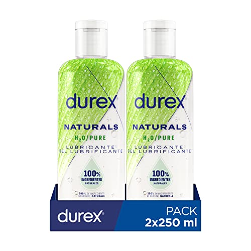 Durex Naturals Lubricante de Base Agua 100% Natural 250mlX2