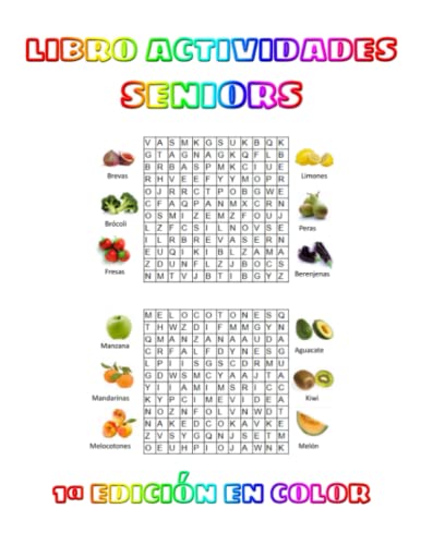 Libro de actividades para personas mayores con páginas en color - Positiva Mente Ejercicios Mentales y Juegos de Memoria