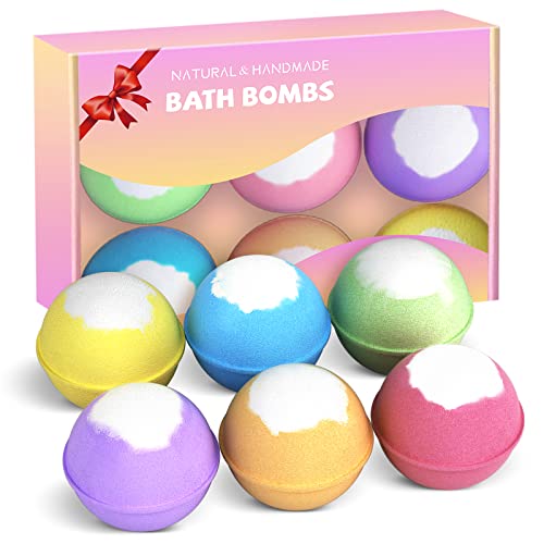 Coquimbo Regalos para Mujer Bombas de Baño, 6 Piezas Sales de Baño con Aceites Esenciales, Spa Baño de Burbujas, Pequeños Regalos Originales para Mujer, Su y Niños