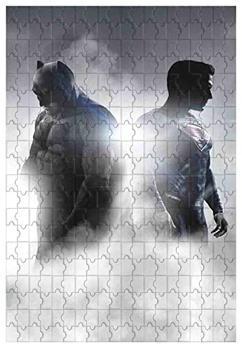 Rompecabezas de Madera para Adultos de 1000 Piezas para Batman V Superman Bruce Wayne Clark Kent, también se Puede Usar como superhéroe de Portada de película (No Frames ; 200)