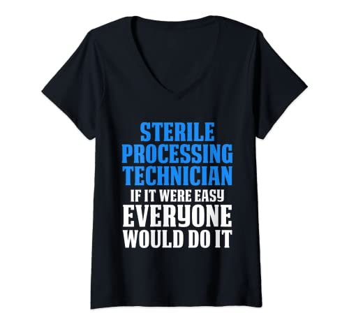 Mujer Técnicos de procesamiento estéril Éxito Funny Tech Camiseta Cuello V