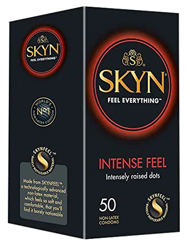 SKYN Intense Feel, preservativos sin látex con puntos y estrías, 50 unidades