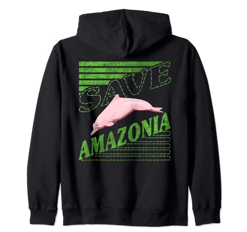 Boto Dolphin Amazonia Conservación de la selva tropical Amazonas Sudadera con Capucha