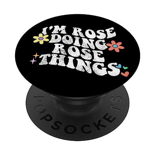 Retro Groovy, soy ROSE haciendo cosas divertidas para el Día de la Madre PopSockets PopGrip Intercambiable