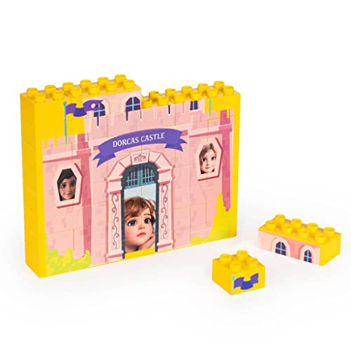 Wanapix | Puzzle Personalizado de Bloques XL | Compatible con LEGO DUPLO | Foto Puzzle Personalizado | Rompecabezas Personalizado con Foto para Niños y Adultos | 28 Piezas | Medida: 19x15cm (Amarillo)
