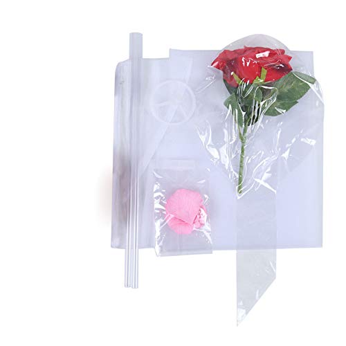 Rosas Eternas Preservadas Rojas Ramo Luminoso DIY, la Mejor Rosa para Regalos, decoración LED para el del Día de San Valentín Letras Preservadas (Multicolor, One Size)