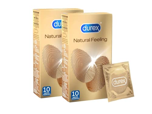 Durex Real Feel Preservativos - Preservativos sin látex para una sensación natural piel con piel - Preservativo sin látex (20)