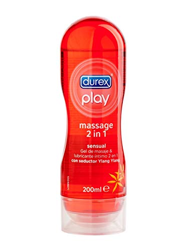 Durex Play Massage 2 en 1 Gel de Masaje Erótico y Lubricante Sensual con Ylang-Ylang 200 ml