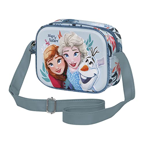 Disney Frozen 2 Nature-Bolso Cuadrado 3D, Multicolor