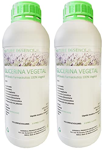 GLICERINA VEGETAL LIQUIDA CALIDAD FARMACEUTICA 100% (2 litros)
