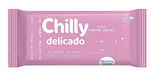 Chilly Pocket - Toallitas Delicado, Íntimas Aptas Para Uso Diario, Fórmula Suave, 12 Unidades, 100 Gramo