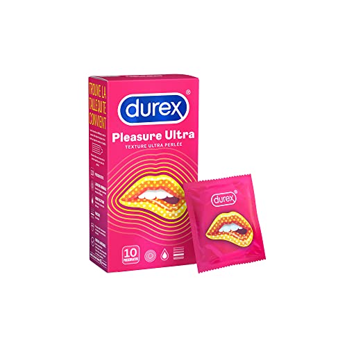 Durex Pleasure Ultra - Preservativos (10 unidades, ultra perlas)