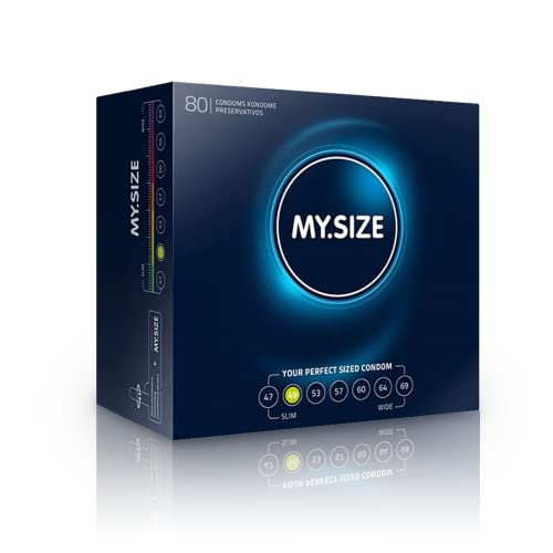 MY.SIZE - Preservativos tamaño 2, 49 mm, paquete grande, 80 unidades
