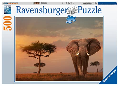 Ravensburger - Puzzle Elefante Africano, 500 Piezas, Puzzle Adultos, Exclusiva Amazon
