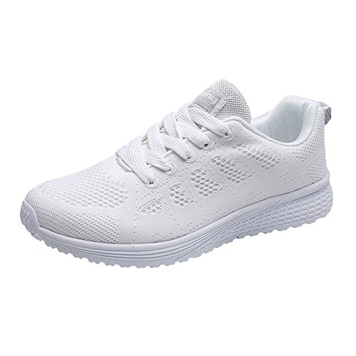 Zapatillas de Deporte Respirable para Correr Deportes Zapatos Running Cojines de Aire Calzado Mecedora Net para Estudiante Volar Zapatos Deportivas de Mujer Gimnasia Ligero Sneakers Atletismo riou