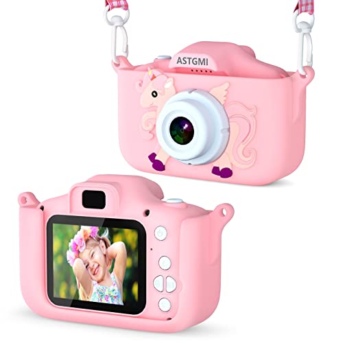 ASTGMI Juguetes de cámara para niños para niños y niñas, 1080P HD Camara Fotos Infantil, cámara Fotos niños, cumpleaños de para niños de 3 4 5 6 7 8 9 10 años, con Tarjeta SD de 32 GB