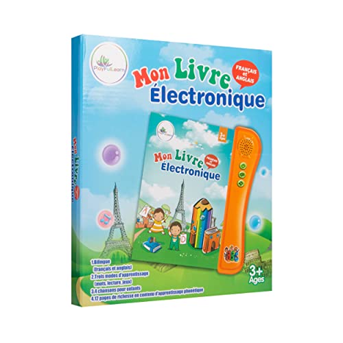 PlayFulLearn - Libro de sonido educativo divertido para aprender inglés y francés | Interactivo | Aprender con juegos, imágenes y sonidos | Método fácil para niños y adultos | Nivel principiante a g