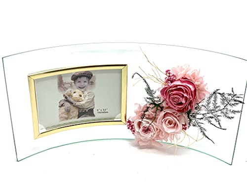 Flores preservadas en Marco de Fotos para Mamá - Regalos Originales Día de la Madre - Marco de Fotos 29.5cm x 15.5 cm