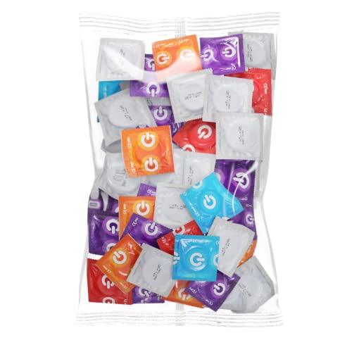 Paquete de 50 preservativos ON) Topmix, 7 tipos diferentes, para una mayor variedad, látex de caucho natural