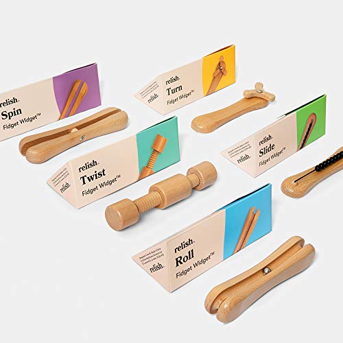 Relish - Juguetes Fidget para adultos, Fidget Widget Juego de juguetes de madera - Alzheimers & Demencia productos sensoriales, actividades para personas mayores/personas mayores