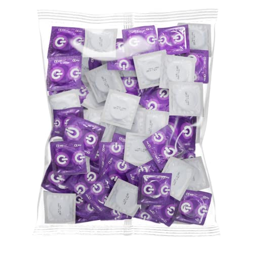 Paquete de 100 preservativos ON) XX-Large, para el grandullón, extragrandes de 57 mm, longitud 190 mm, látex natural
