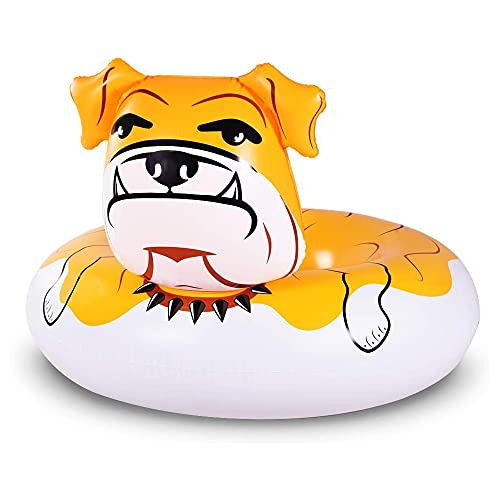 Amazon Brand - UMI Buldog Flotador de Piscina para Adultos, 134 cm Gigante Flotador Bulldog Hinchable para Fiesta, Verano Tubo Flotante Fun Lake