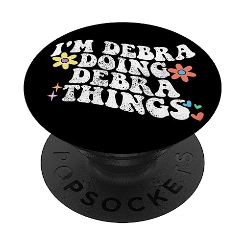 Retro Groovy, soy DEBRA haciendo cosas divertidas de DEBRA para el Día de la Madre PopSockets PopGrip Intercambiable