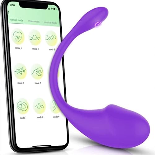 V-îbrạdór Parejas APP Control Remoto - Silicona Masajeador Sexuạl Vîbrà-dórés con 9 Modos de Vibración, Mini Jùgùetês Sê-sxùàles Estimulạdór de Puņtø G/Clít-ọrîs para Mujer, Hombre (Purple）