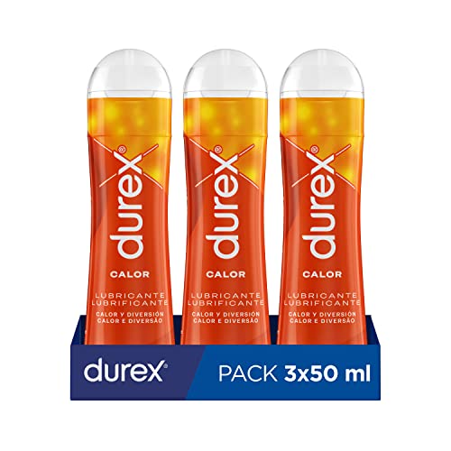 Durex Gel Lubricante Íntimo Efecto Calor, pack 3 x 50 ml
