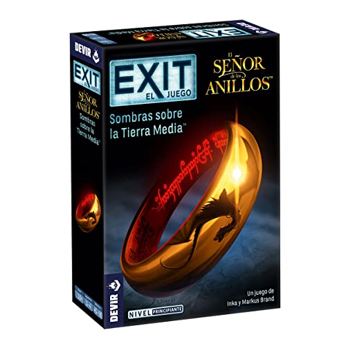 Devir - Exit: El Señor de los Anillos, juego de mesa en español, juego de mesa con amigos, escape room, juegos de misterio, juego de mesa adulto (BGEXIT20SP)