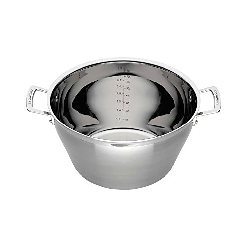 Le Creuset 3-Ply Cazuela para mermelada, diámetro 30 cm, acero inoxidable, volumen 9, 3 L, para todo tipo de fuentes de calor (incluso inducción), metálico, 96204130001000