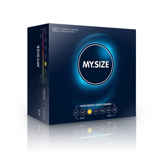 MY.SIZE - Preservativos tamaño 3, 53 mm, paquete grande, 80 unidades