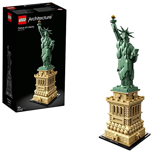 LEGO 21042 Architecture Estatua de la Libertad de Nueva York, Maqueta para Construir para Adultos y Adolescentes, Decoración Casa, Idea de Regalo, Juego de construcción, Multicolor