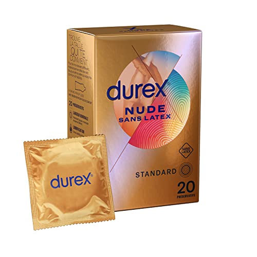 Durex - Preservativos sin látex - Sensación de piel contra piel - 20 piezas