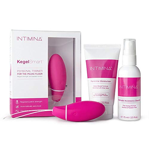 INTIMINA KegelSmart Essentials Kit - Ejercitador Kegel inteligente + Hidratante Femenino + Limpiador de Accesorios
