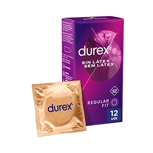Durex Preservativos Sin Látex, Clásico Sin Látex, Dermatológicamente Testado, 12 condone