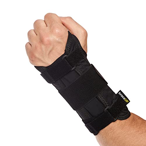 BraceUP Muñequera Tendinitis Muñeca con Férula de Aluminio para Túnel Carpiano - Muñequeras Tendinitis Alivio del Dolor de Tendinitis por Artritis (S/M, Mano Izquierda)