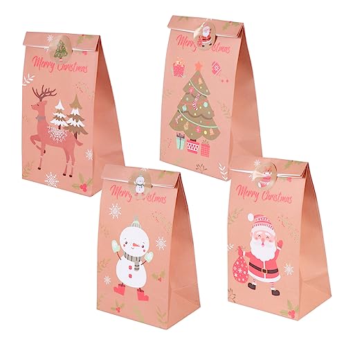 Lurrose 1 Juego De Cajas De Dulces Para Decorar Bolsas De Papel Para Envolver Dulces Bolsa De Papel Bolsa De Embalaje Caja De Pan Paquete De Bolsas De Regalo Para Niños Decoración De Mesa