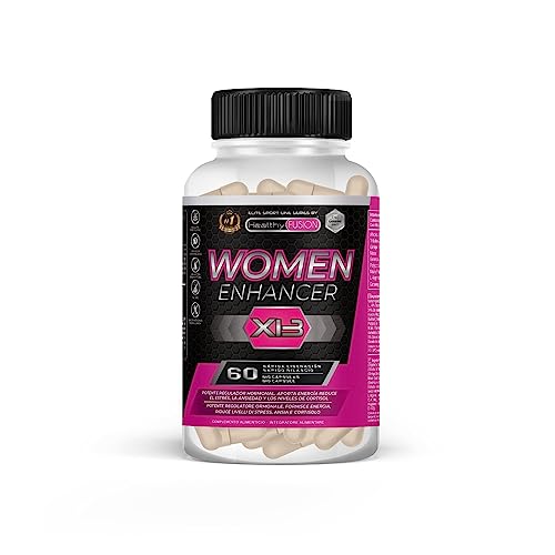 Healthy Fusion Enhancer Woman | Estimulante 100% para mujeres | Regulador Menstrual |Incrementa la Energía y el Rendimiento Físico y Muscular Maca | Tribulus, Ginseng, Ginkgo 60 Cápsulas