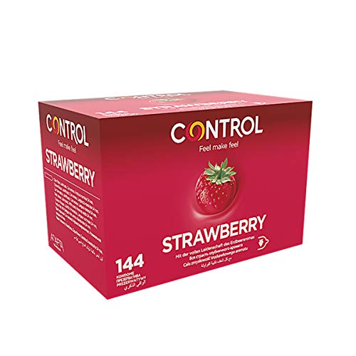 Control Preservativos Strawberry - Caja con 144 Condones