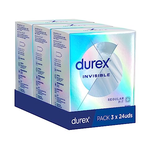 Durex Pack Preservativos Invisibles Super Finos Para Maximizar La Sensibilidad, El Más Fino De Durex* - (formato Ahorro) 72 Condones