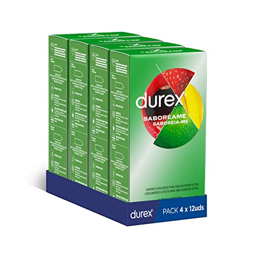 Durex Preservativos Saboreame con Sabores Afrutados - 4x12 condones
