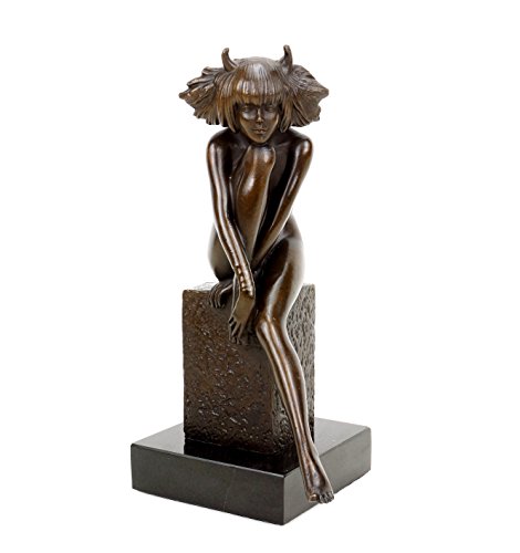 Kunst & Ambiente – Sexy Diablo – erótico Escultura de bronce – Firmada J. Patoue Kournikova – Akt – Akt Bronce – Sexy – Figura de bronce Sexy figuras Online comprar