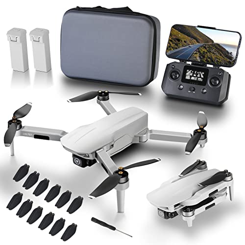 NMY Drones Con Camara 4k Adultos, GPS RC Dron FáCil Para Principiantes, Tiempo De Vuelo De 40 Minutos, 2 BateríAs, Motor Sin Escobillas, TransmisióN De 5GHz, Retorno AutomáTico A Casa