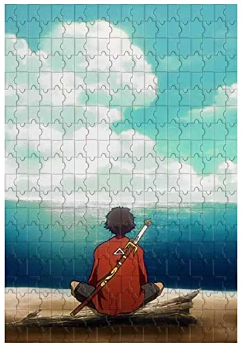 Rompecabezas de Madera para Adultos de 1000 Piezas para el Personaje Principal de la Serie Samurai Champloo Anime (37), también se Puede Usar como decoración de Arte de Pared (No Frames ; 500)
