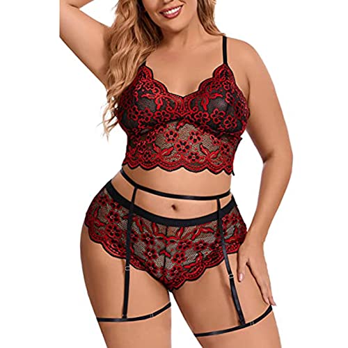 Zilosconcy Lencería Mujer Ropa Interior Conjunto Lencería Mujer Sexy Encaje Conjunto Juego de rol Babydoll Mujer Sexy Eróticas Lenceria Mujer Sexy